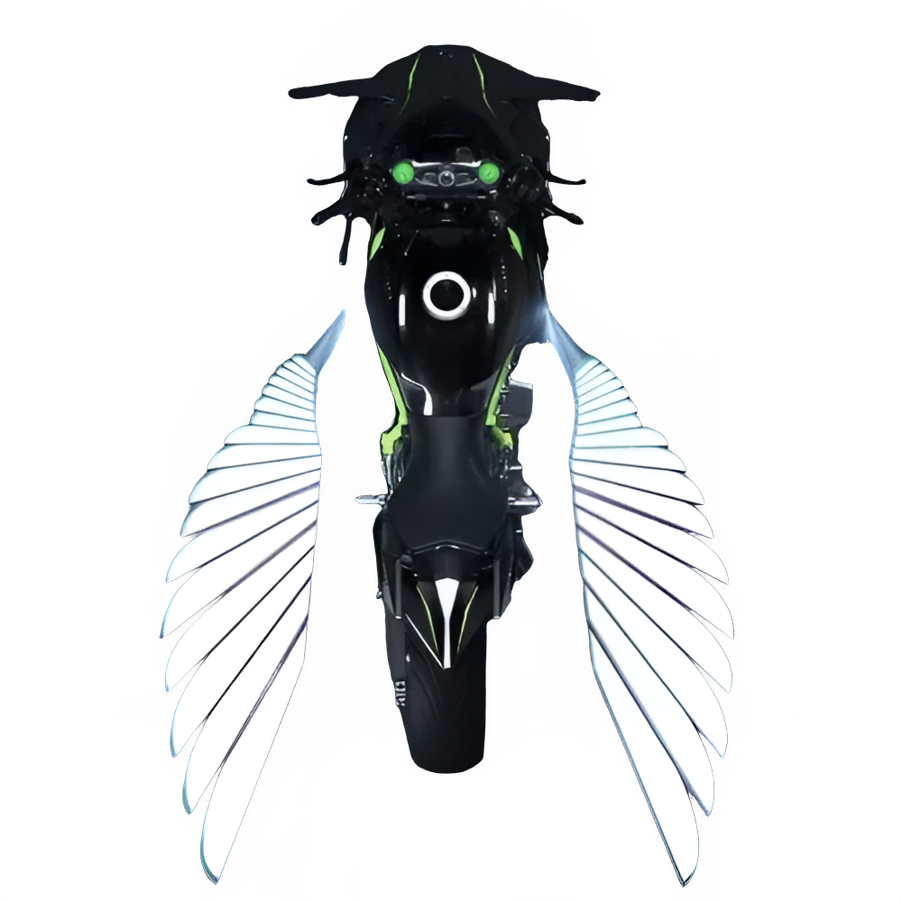 Motorcycle LED Angel Wing Lights - Projection Welcome Light for Chassis Modification