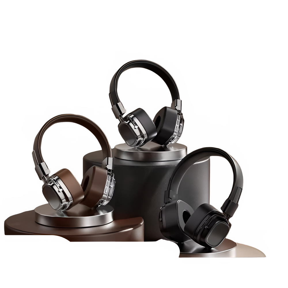 Foldable Bluetooth 5.3 Headphones - Retro Over-Ear Wireless Headset