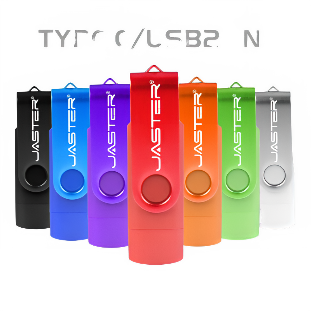 Rotating USB-C OTG Flash Drive - Dual Interface for Android Phone, Tablet & PC