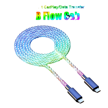 RGB Breathing Light USB-C Cable - 66W Fast Charging with Gradient Effects