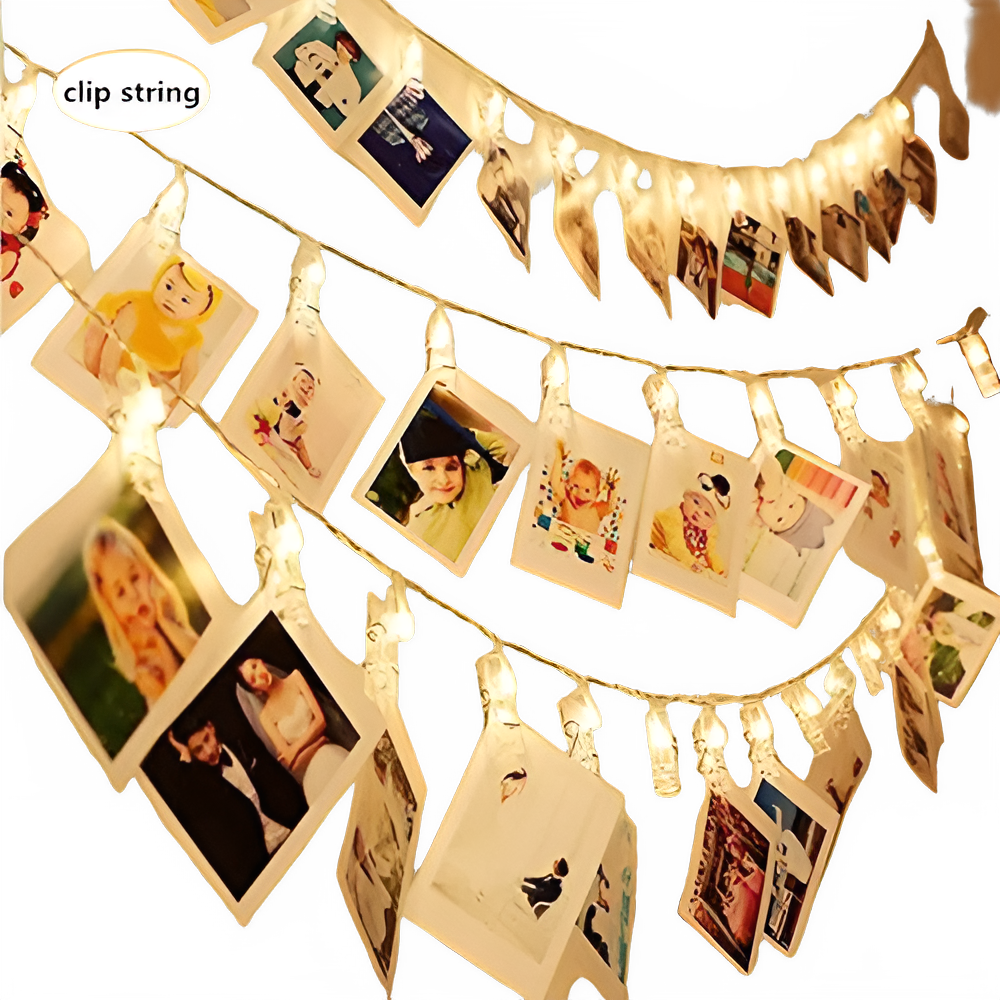 LED Photo Clip String Lights - 3M 20LED Battery Operated Fairy Lights