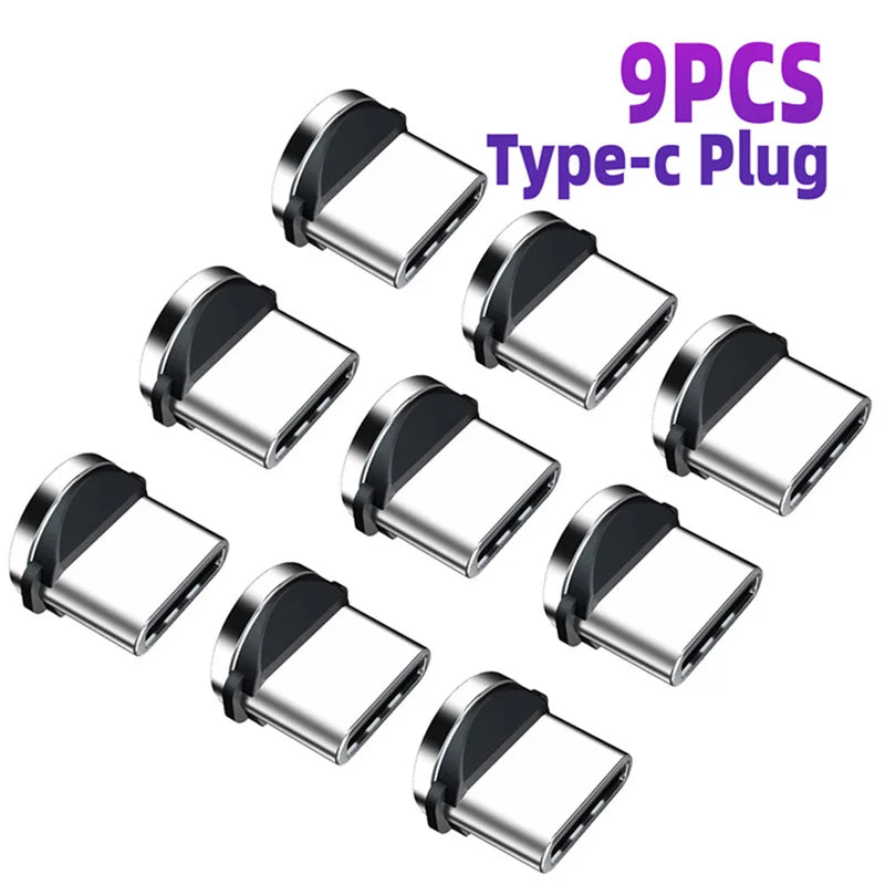 9-Piece Magnetic Charging Cable Adapter Set - 360 Rotation Tips - Image 7