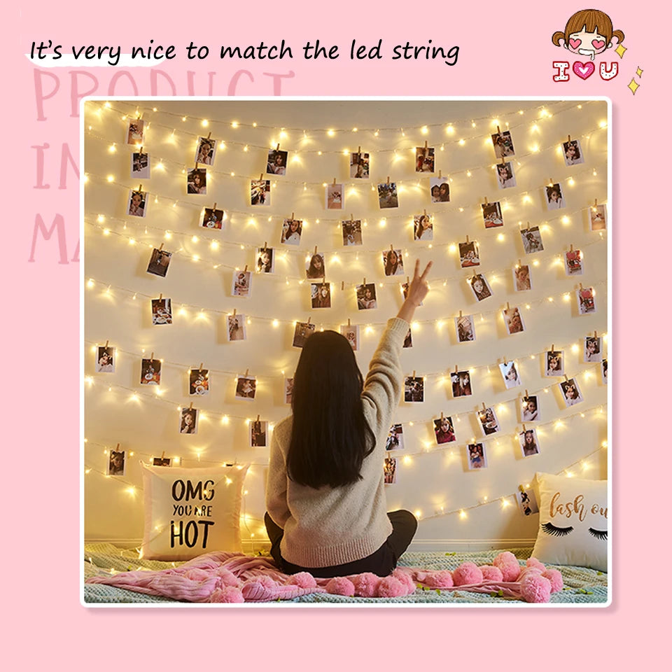LED Photo Clip String Lights - 10M 40LED USB Powered Fairy Lights - Image 5