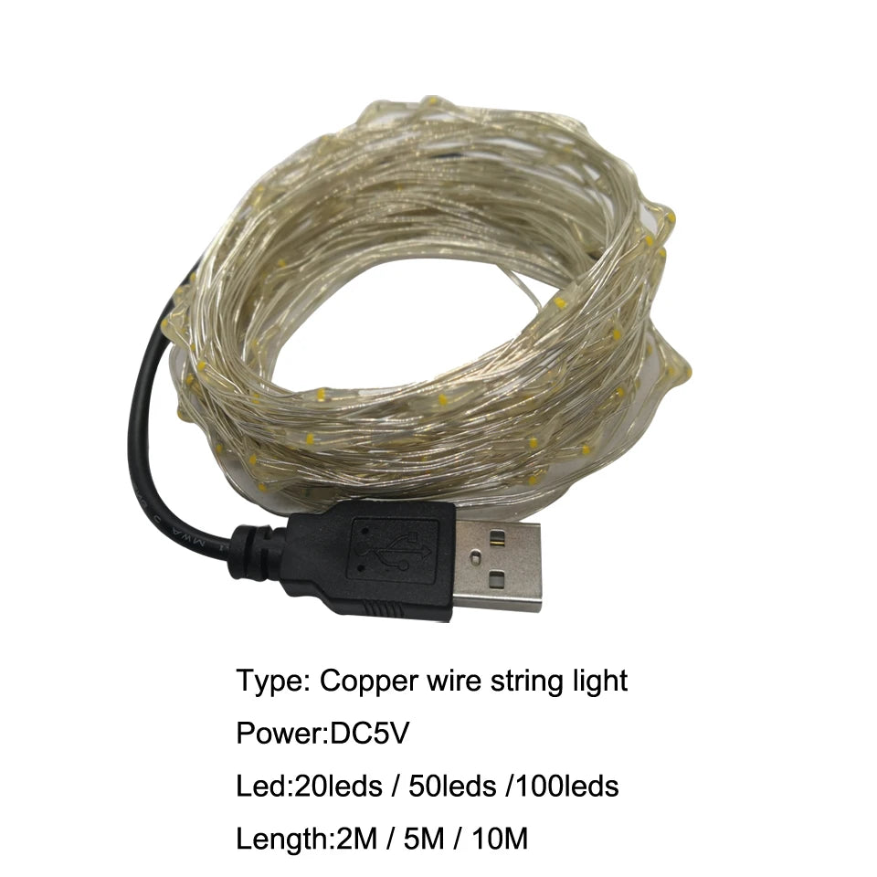 LED Photo Clip String Lights - 10M 40LED USB Powered Fairy Lights - Image 2