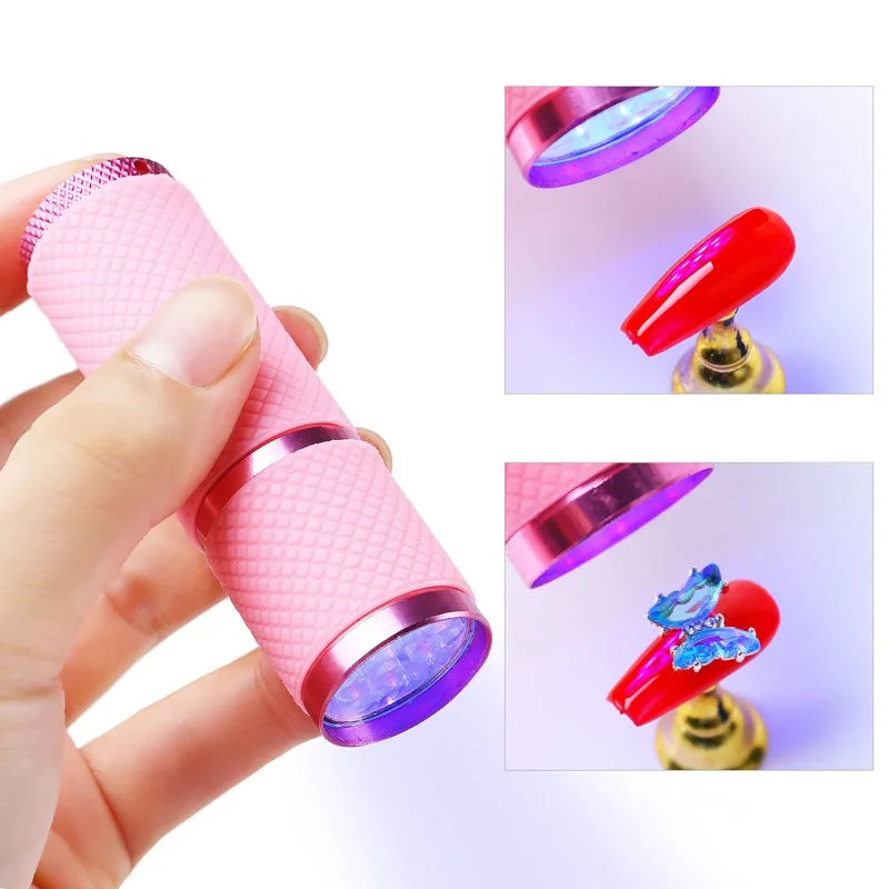 Portable UV LED Nail Art Lamp 395-405nm Handheld Gel Curing Light - Image 2