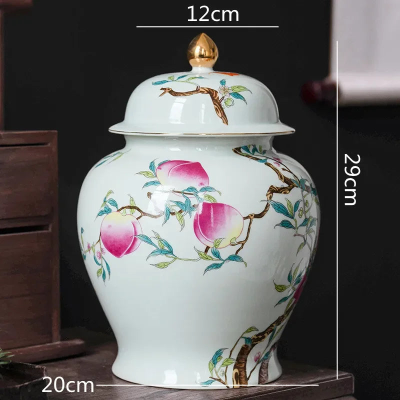 Chinese Retro Graffiti Ceramic Tea Pot Porcelain Sealed Storage Jar with Lid, Home Decor Canister - Image 10