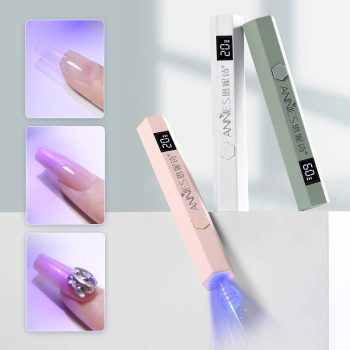 Mini UV LED Nail Lamp Pen with Display Portable Phototherapy Gel Curing Light