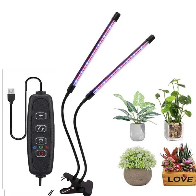 USB LED Plant Grow Light Full Spectrum Dimmable with Timer, 1 to 4 Head Options - Image 7