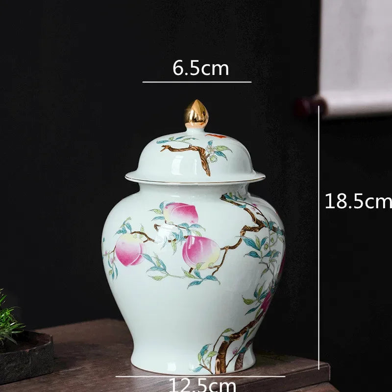 Chinese Retro Graffiti Ceramic Tea Pot Porcelain Sealed Storage Jar with Lid, Home Decor Canister - Image 7