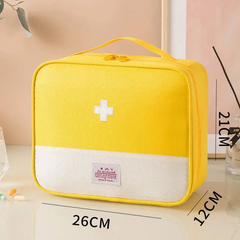 Portable Medicine Storage Bag | Multi-Compartment Travel First Aid Kit Organizer | Oxford - Image 3