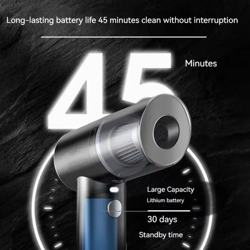 Compact Wireless Car Vacuum - USB Rechargeable Handheld Cleaner - Image 3