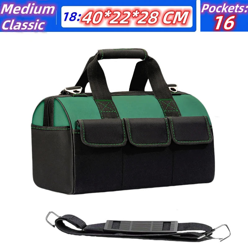 Heavy Duty Tool Bag | 1680D Oxford Waterproof Wear-Resistant Electrician Storage Toolkit | 13"23" - Image 8