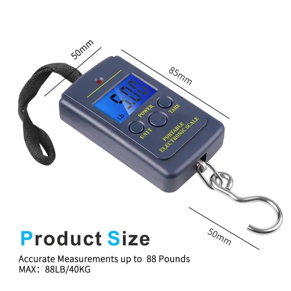 Digital Hanging Hook Scale Portable 40kg/88lb LCD Electronic Scale for Fishing, Luggage & Packages - Image 6