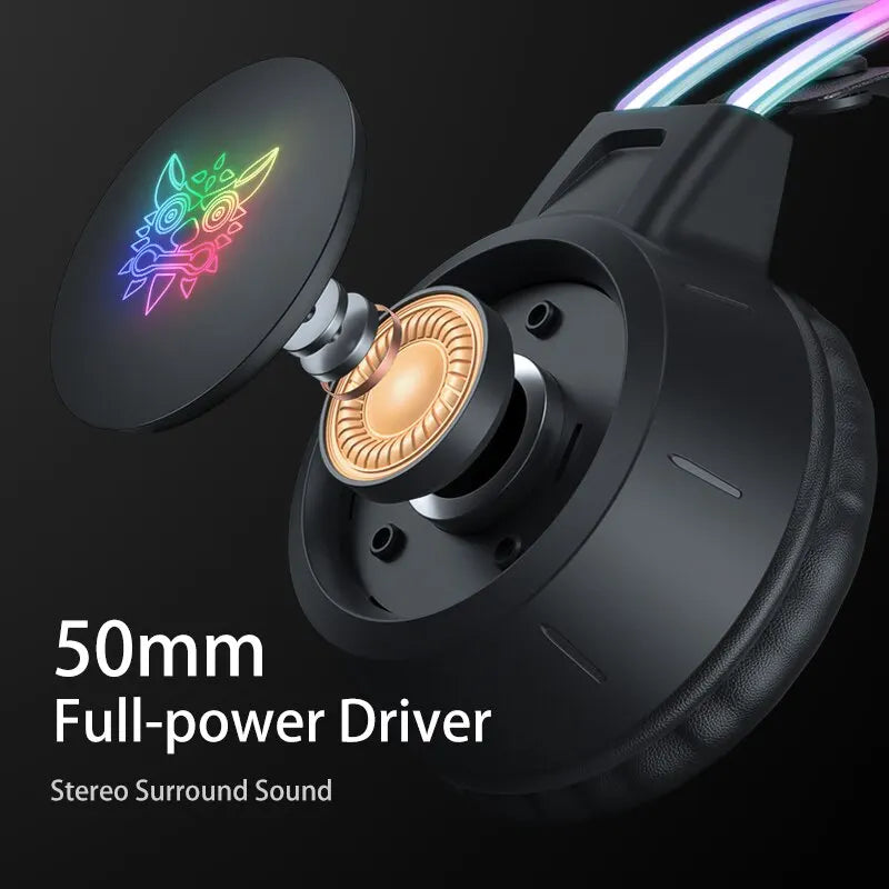 ONIKUMA X15 Pro Gaming Headset - RGB Cat Ear Headphones with Mic for PC/PS4 - Image 4