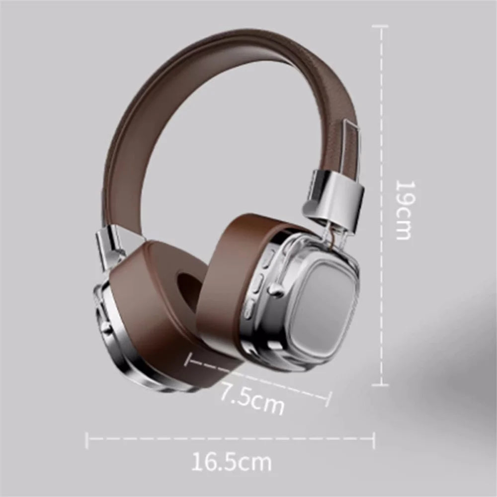 Foldable Bluetooth 5.3 Headphones - Retro Over-Ear Wireless Headset - Image 5