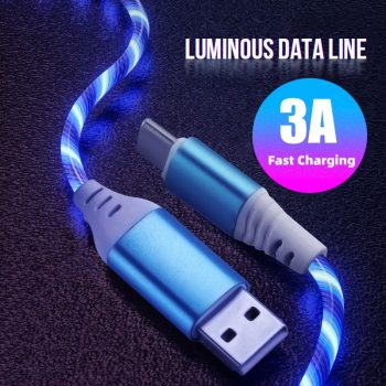 LED Light-Up Fast Charging Cable - USB Type C & Micro USB