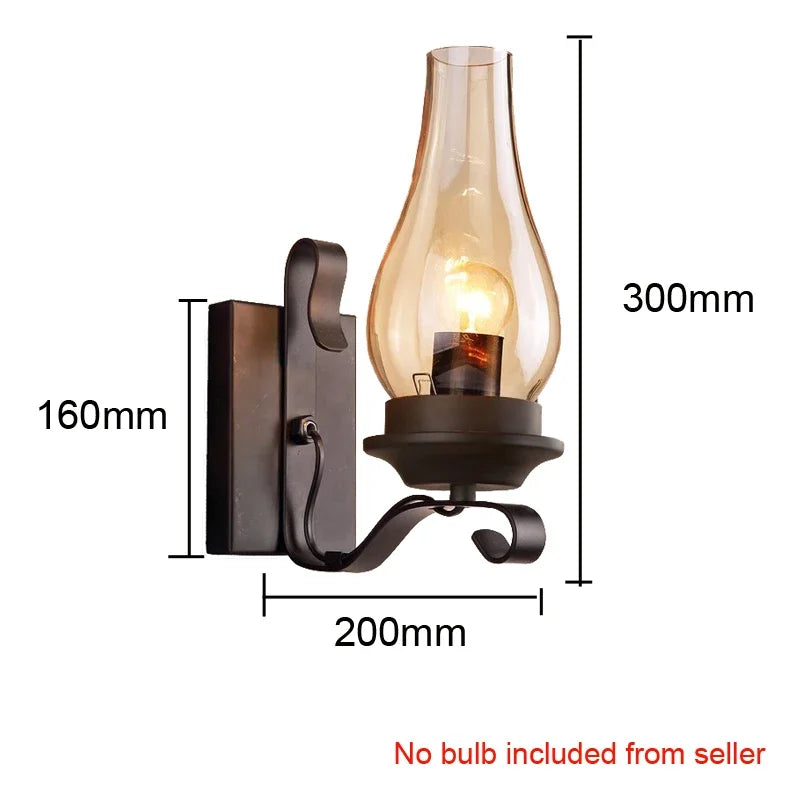 Retro Loft Wall Lamp - Vintage Industrial Sconce for Bedroom, Living Room & Cafe - Image 3