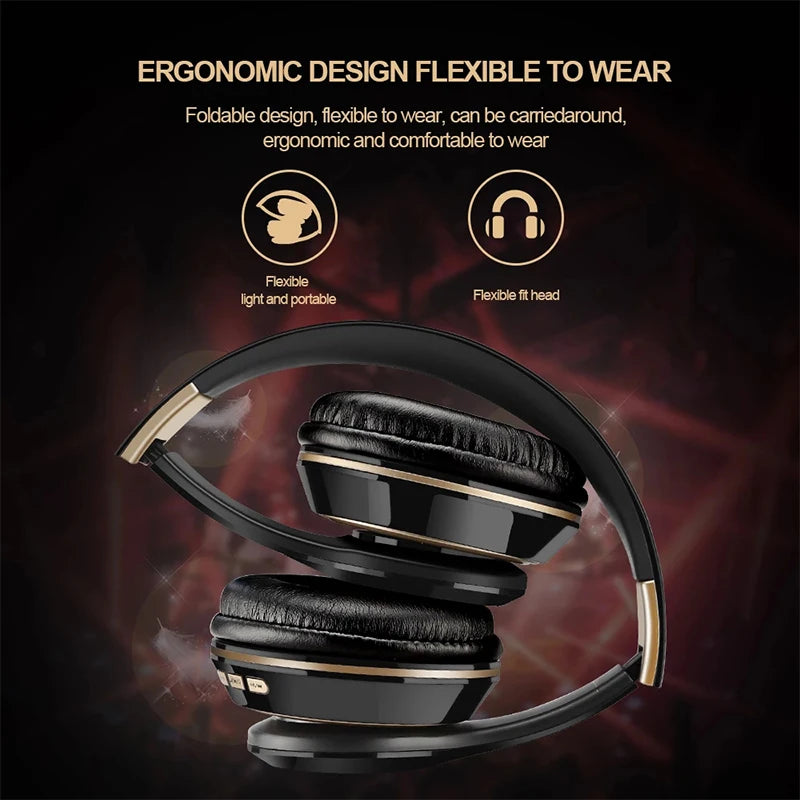 Foldable Bluetooth Headphones - HiFi Wireless Over-Ear Sports Headset with Mic - Image 5