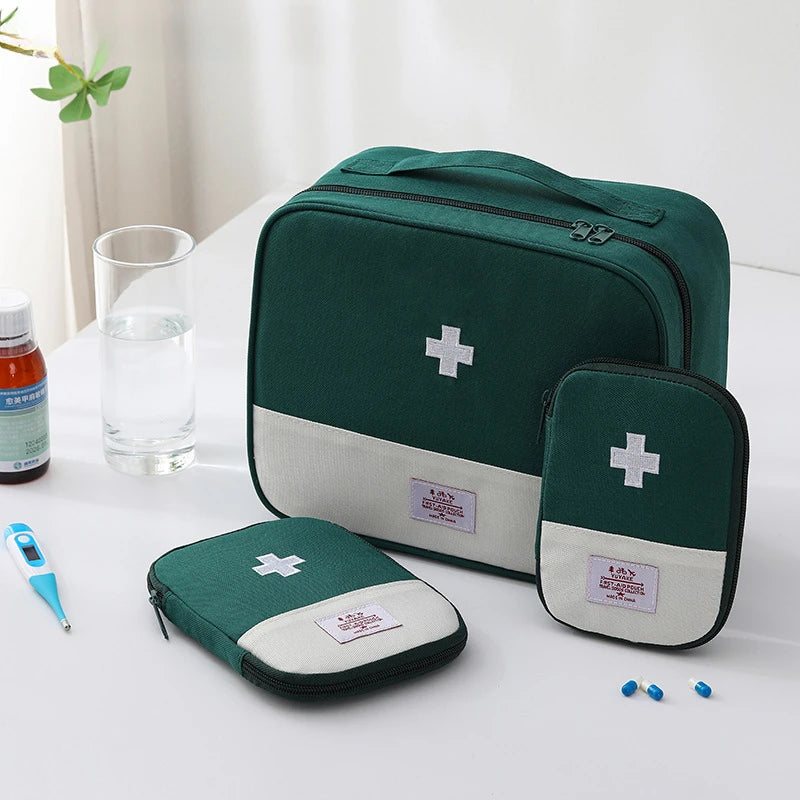 Portable Medicine Storage Bag | Multi-Compartment Travel First Aid Kit Organizer | Oxford - Image 16