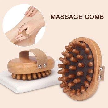 Wooden Air Cushion Scalp & Body Massage Comb | Meridian Massager | Spa & Wellness