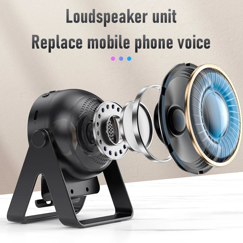 4-in-1 Wireless Charging Speaker Stand - Bluetooth Audio with 360 Rotation & LED Light - Image 5