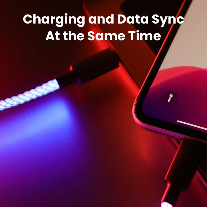 RGB Breathing Light USB-C Cable - 66W Fast Charging with Gradient Effects - Image 3