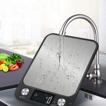 Smart Digital Kitchen Scale Stainless Steel Food Scale, 5kg/10kg/15kg, 7 Units