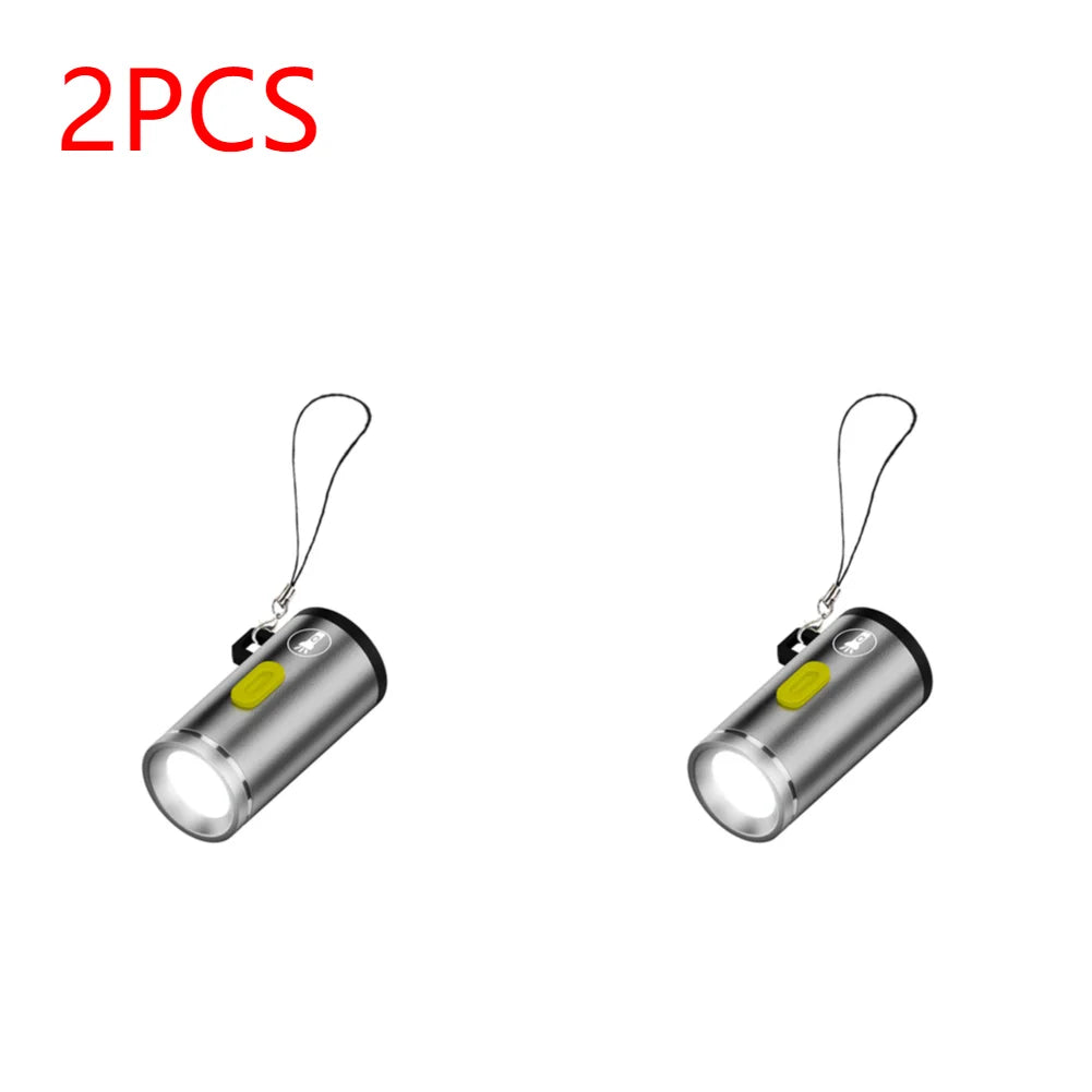 Type-C Rechargeable Mini LED Flashlight - Pocket Keychain Torch Light - Image 6