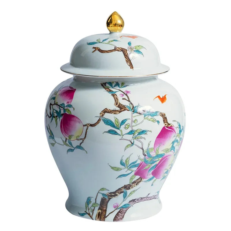 Chinese Retro Graffiti Ceramic Tea Pot Porcelain Sealed Storage Jar with Lid, Home Decor Canister - Image 5