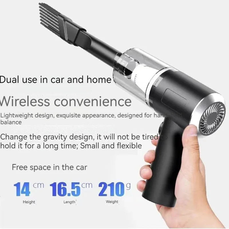 Compact Wireless Car Vacuum - USB Rechargeable Handheld Cleaner - Image 2