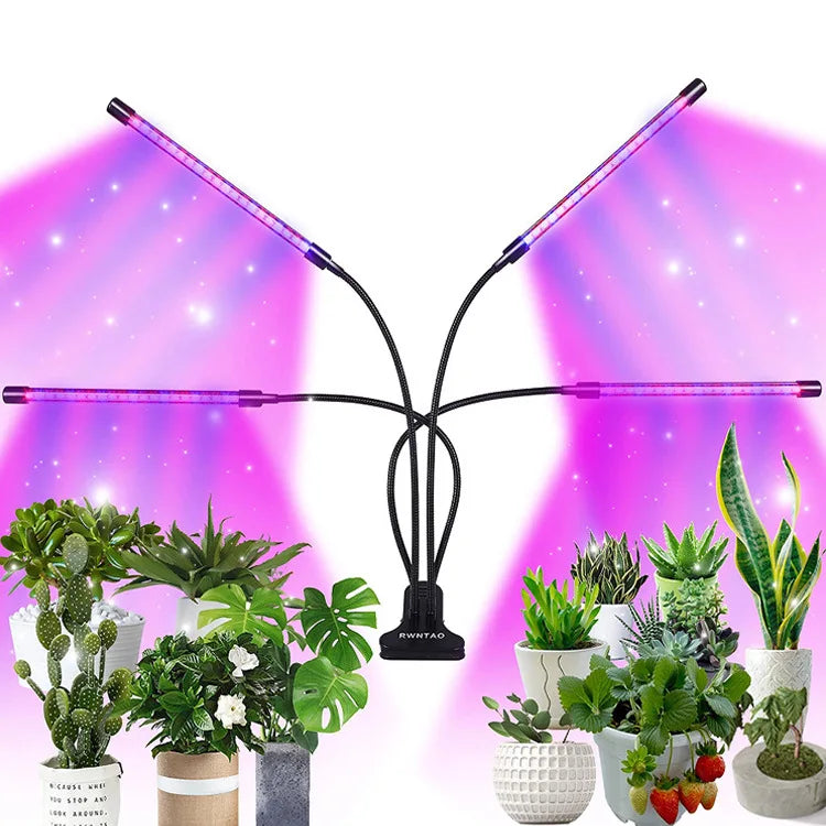 USB LED Plant Grow Light Full Spectrum Dimmable with Timer, 1 to 4 Head Options