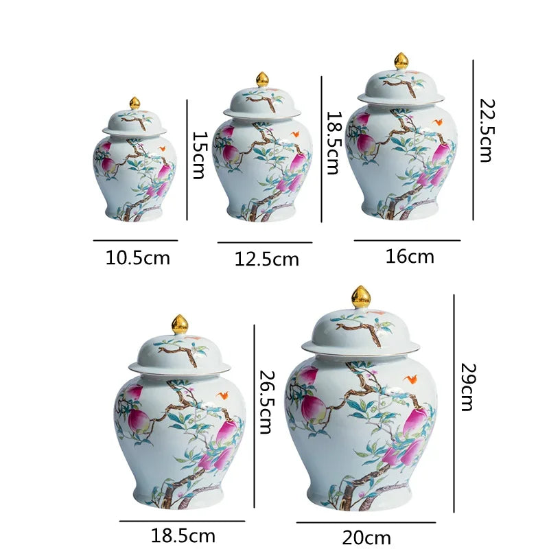 Chinese Retro Graffiti Ceramic Tea Pot Porcelain Sealed Storage Jar with Lid, Home Decor Canister - Image 4