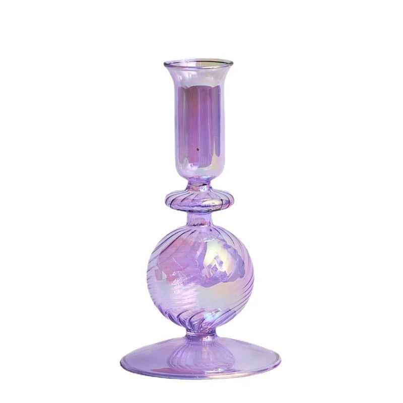 Nordic Rainbow Glass Candle Holders | Scandinavian Candlestick Collection - Image 12