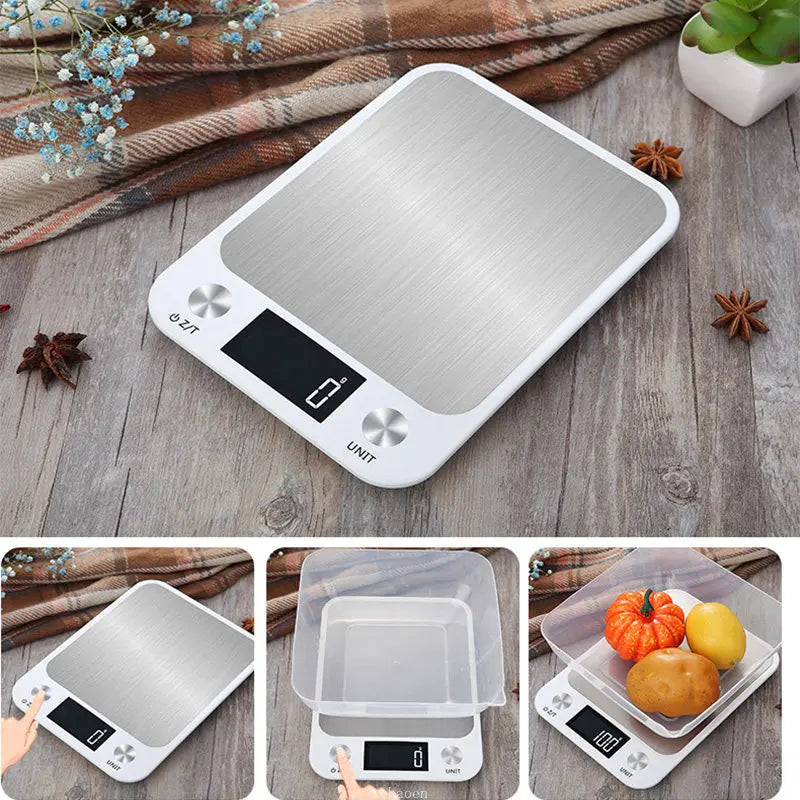 Smart Digital Kitchen Scale Stainless Steel Food Scale, 5kg/10kg/15kg, 7 Units - Image 4