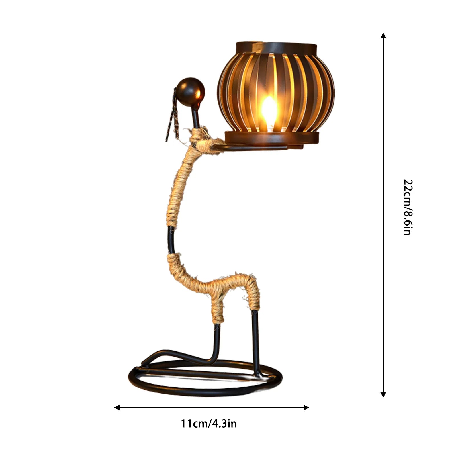 Metal African Women Candle Holder - Decorative Iron Candlestick - Image 12