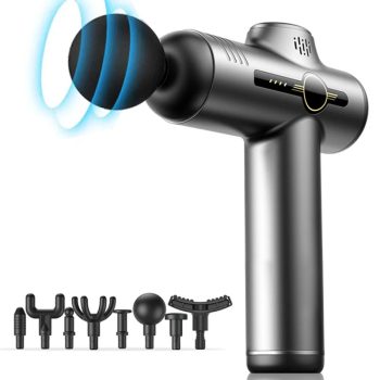 Mini Fascia Massage Gun 8 Heads, 99 Speed Settings, Deep Tissue Muscle Massager