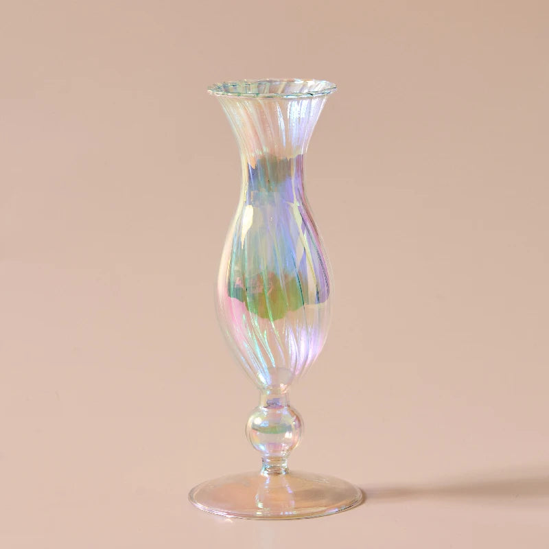 Iridescent Rainbow Glass Candle Holders & Vase Collection - Image 14