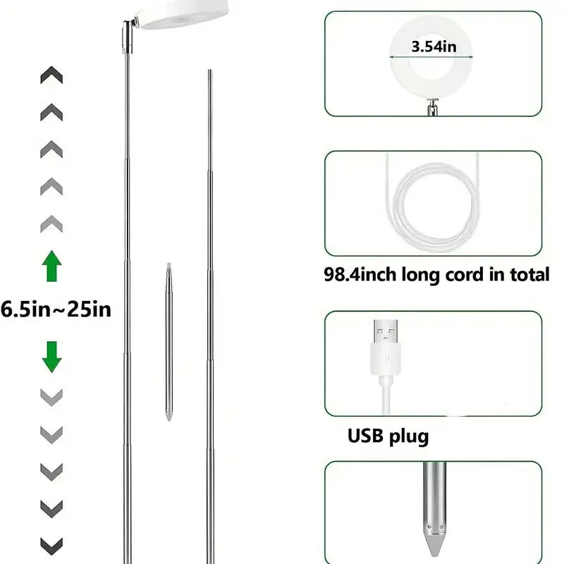 LED Grow Light Full Spectrum Dimmable Plant Lamp with Timer for Indoor Plants - Image 3