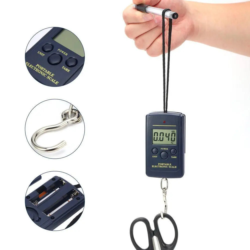 Digital Hanging Hook Scale Portable 40kg/88lb LCD Electronic Scale for Fishing, Luggage & Packages - Image 4