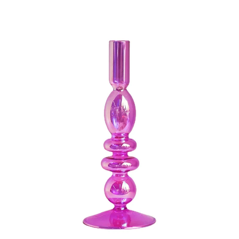 Nordic Rainbow Glass Candle Holders | Scandinavian Candlestick Collection - Image 10