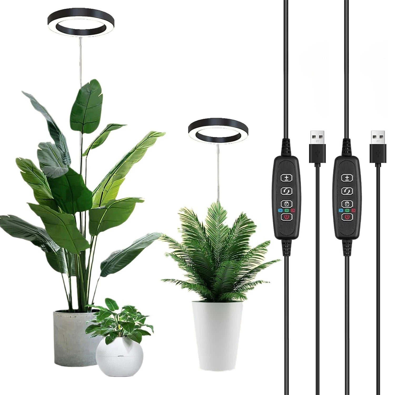 16cm Ring LED Plant Grow Light Full Spectrum Dimmable with Smart Timer - Image 2