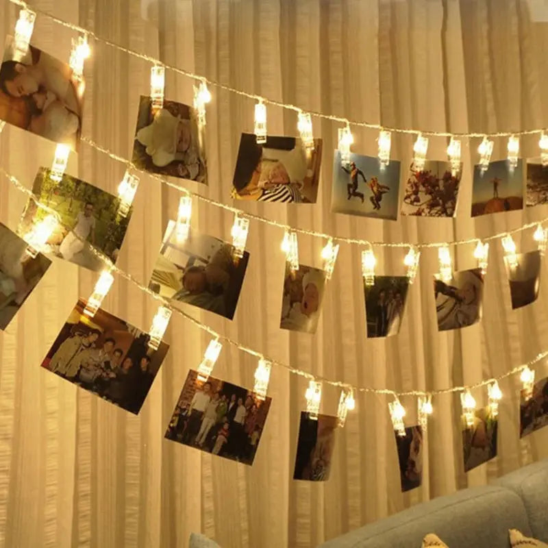 LED Photo Clip String Lights - 3M 20LED Battery Operated Fairy Lights - Image 2
