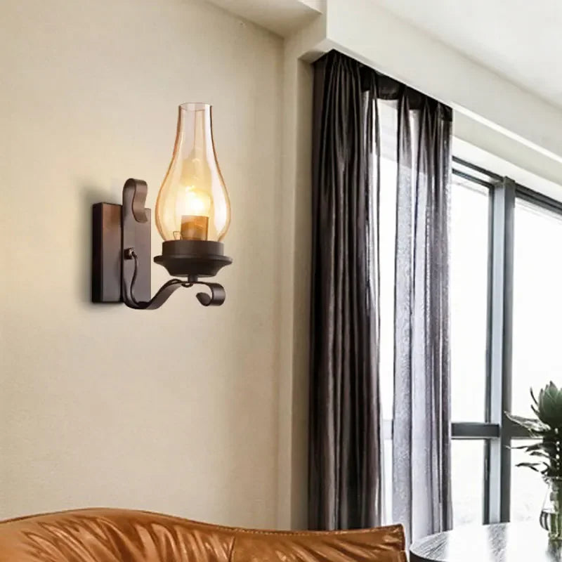 Retro Loft Wall Lamp - Vintage Industrial Sconce for Bedroom, Living Room & Cafe - Image 2