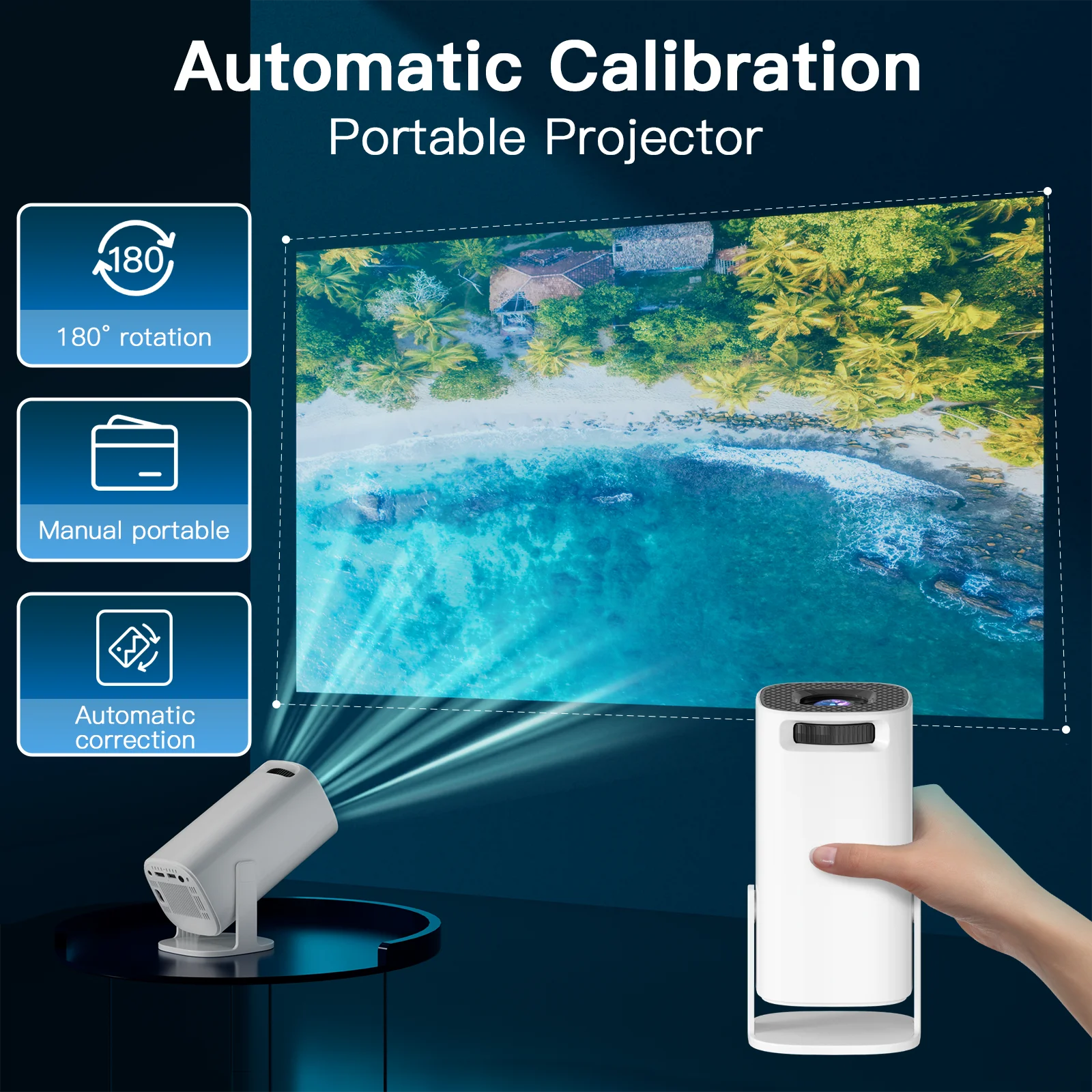 P30 Smart Mini Projector | Android 11, WiFi 6, Bluetooth, 10000L, 720P Home & Outdoor - Image 4