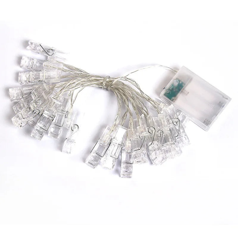 LED Photo Clip String Lights - 3M 20LED Battery Operated Fairy Lights - Image 3