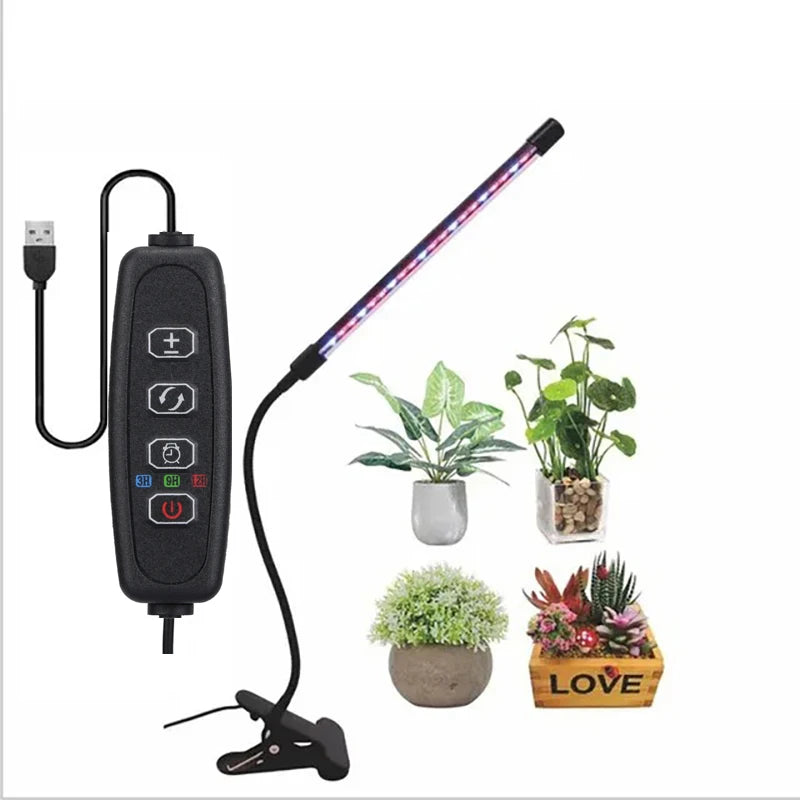 USB LED Plant Grow Light Full Spectrum Dimmable with Timer, 1 to 4 Head Options - Image 6
