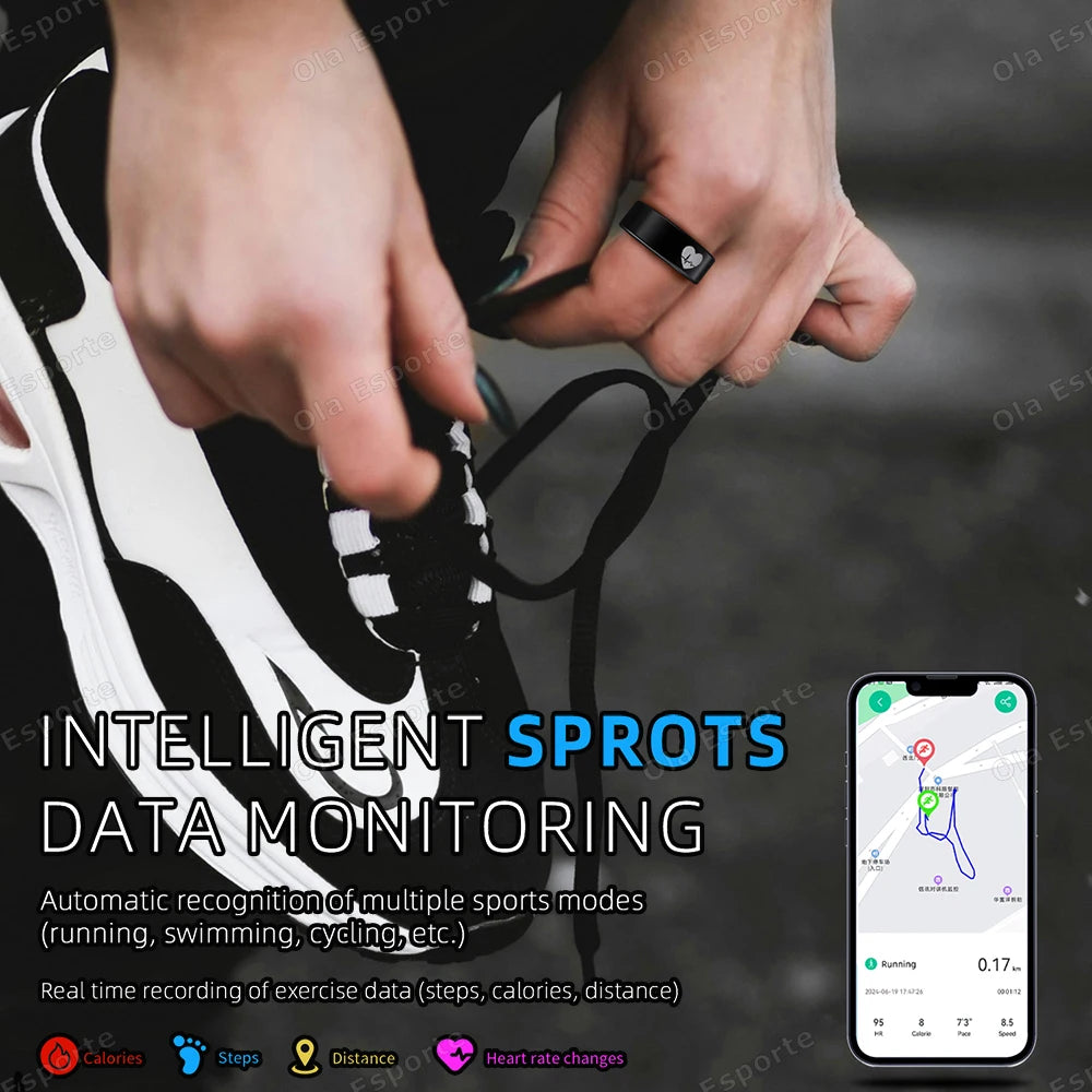 ECG Smart Ring for Men & Women BP, SpO2 & Heart Rate Monitor | 5ATM Waterproof - Image 5