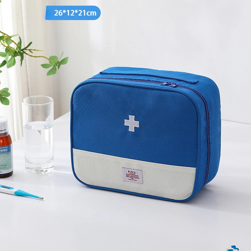 Portable Medicine Storage Bag | Multi-Compartment Travel First Aid Kit Organizer | Oxford - Image 6