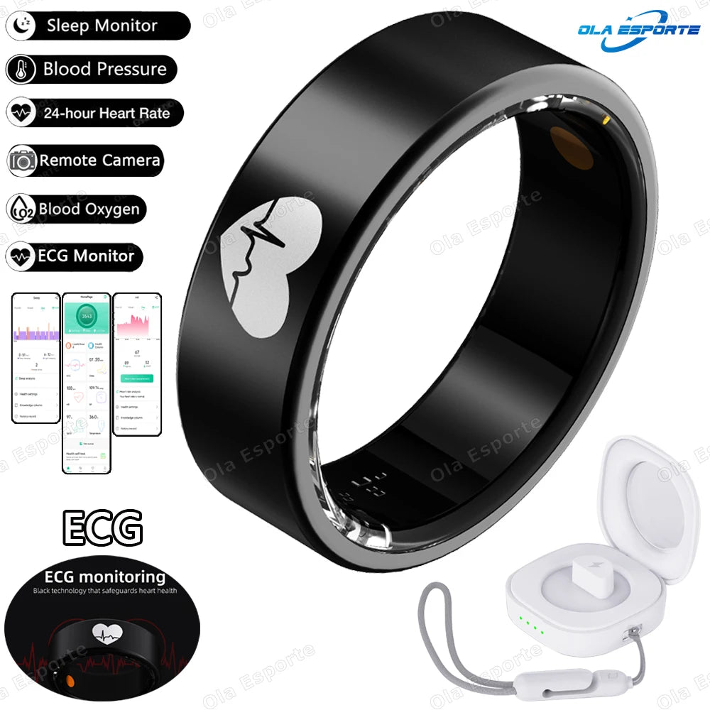 ECG Smart Ring for Men & Women BP, SpO2 & Heart Rate Monitor | 5ATM Waterproof - Image 6