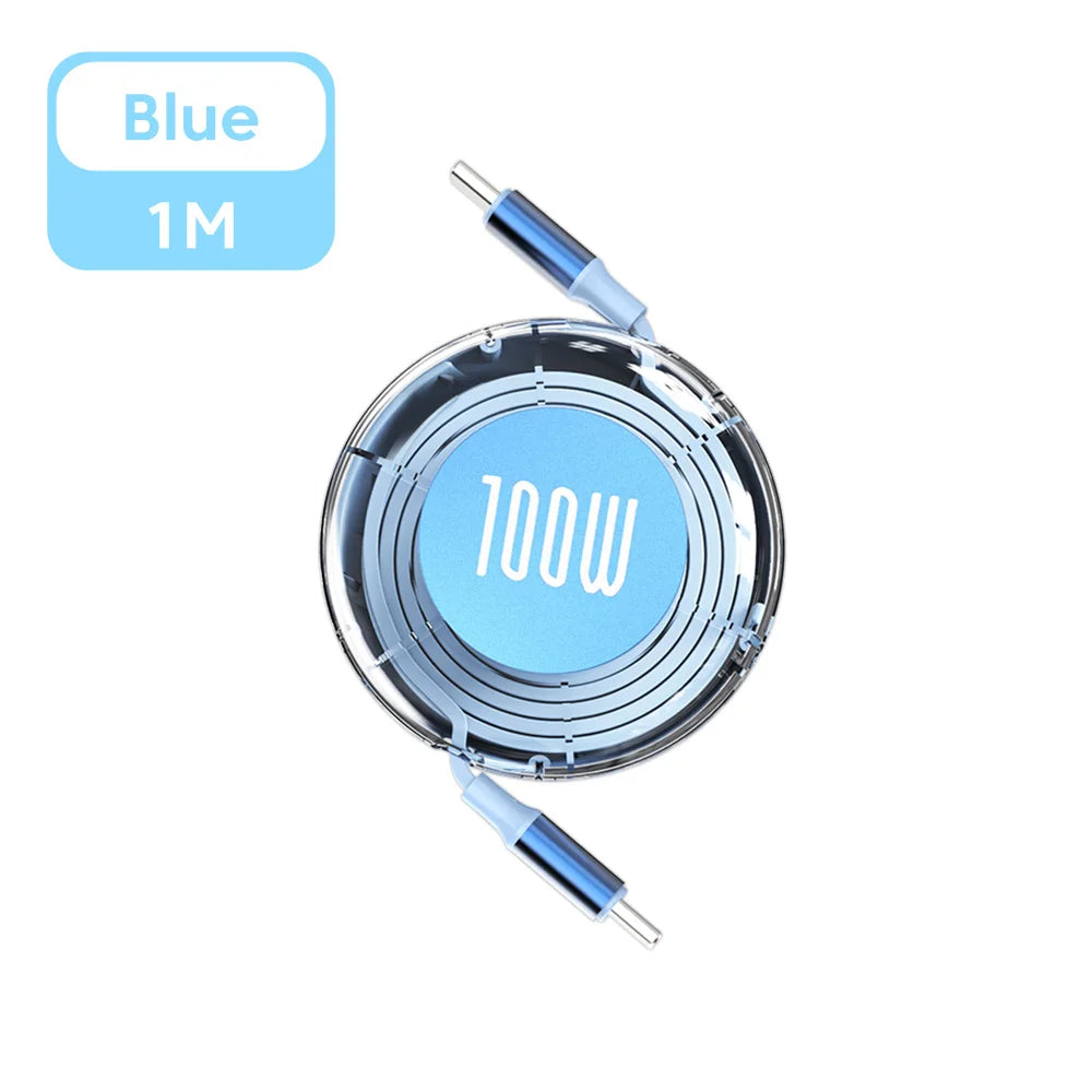 Retractable 100W USB-C Cable - PD Fast Charging for iPhone 15, MacBook & Laptops - Image 8